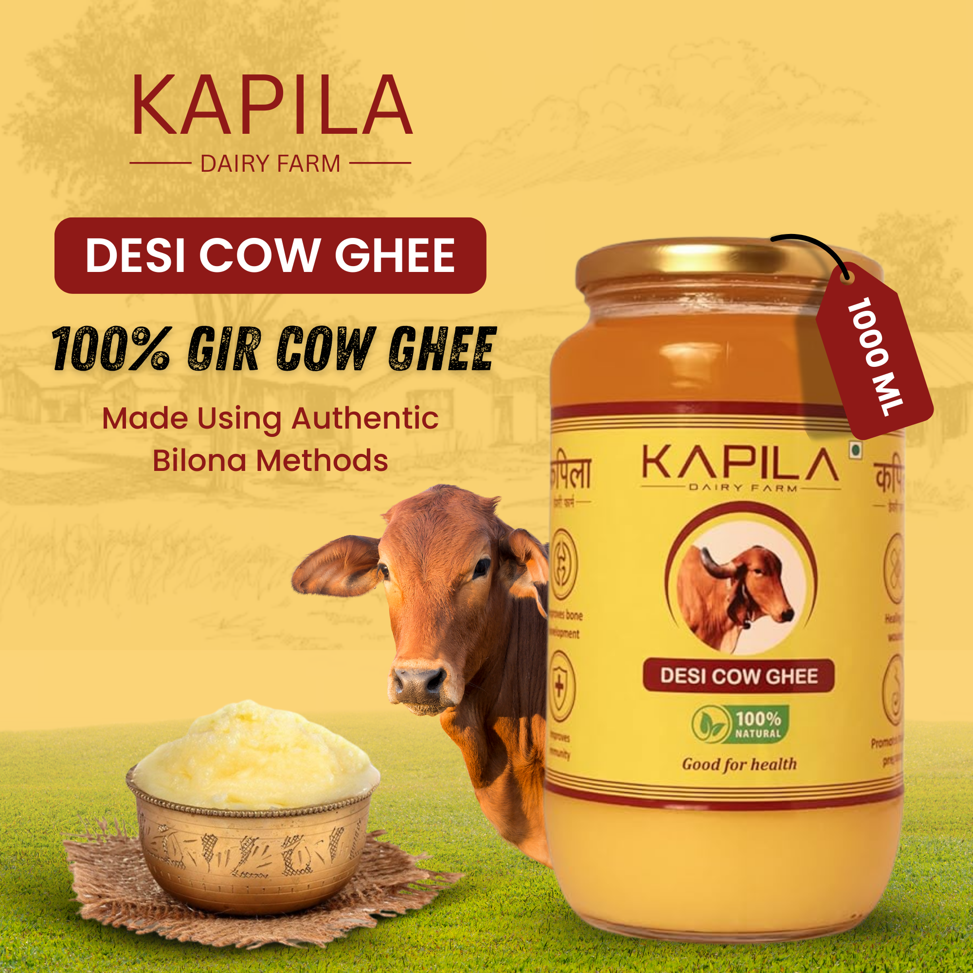 1kg Pure Desi cow Ghee
